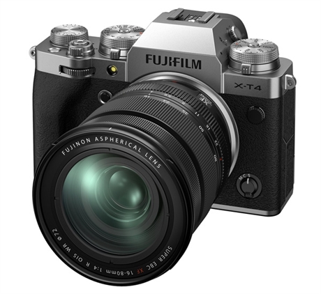 Fujifilm X-T4 + XF 16-80 silver inkl. extra batteri och 128Gb